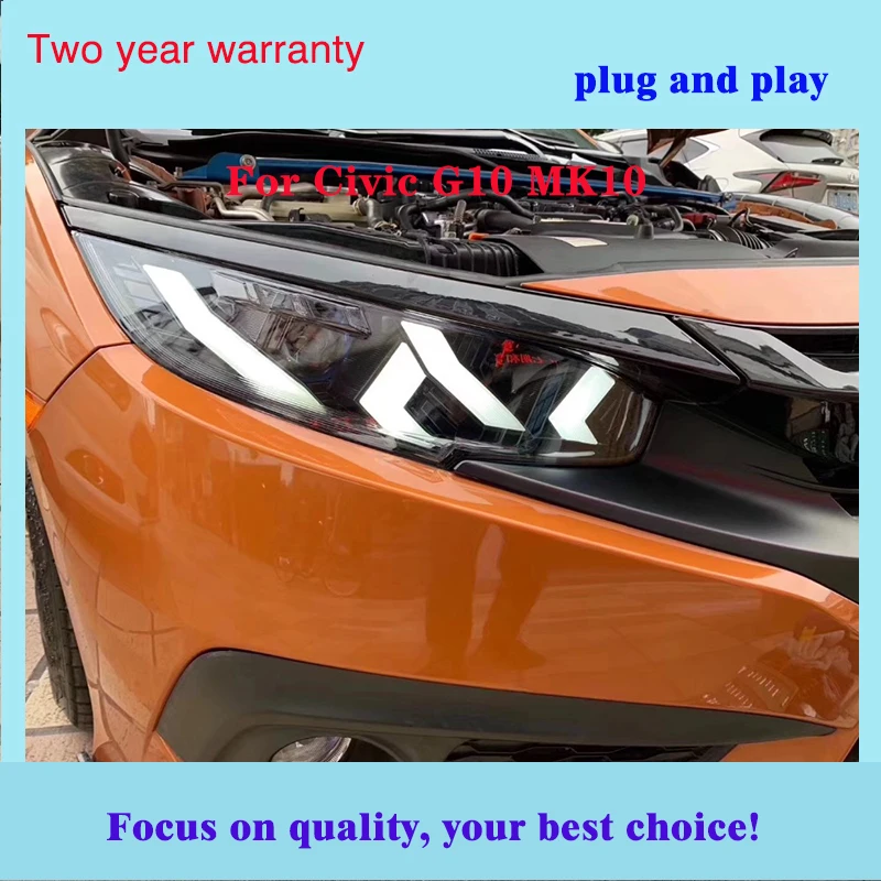 Автомобильный Стильный чехол для фары Honda CIVIC G10 MK10 Bugatti светодиодный фонарь фар