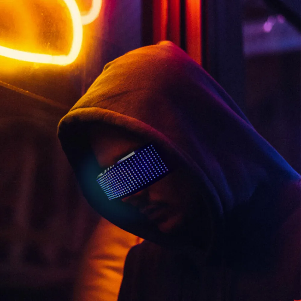 Новейшие светящиеся Bluetooth светодиодные очки перезаряжаемые управление через