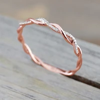 new fashion simple creative jewelry womens tail ring diamond twist ring anniversary ring couple ring engagement alloy ring