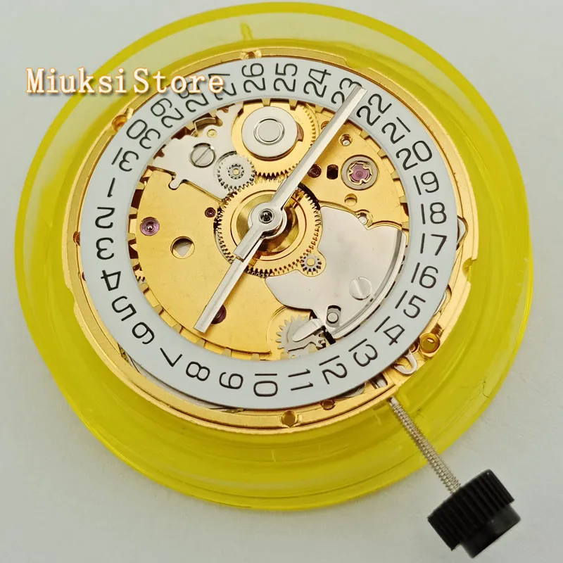 Часы наручные автоматические механические золотистые/серебристые с часовым