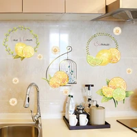 shijuehezi lemons wall stickers diy fruits mural decals for living room kids bedroom fridge home decoration accessories
