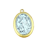 10pcs catholic patron san michael the archangel charm pendants for jewelry making necklace findings 31 8x47 5mm a 548