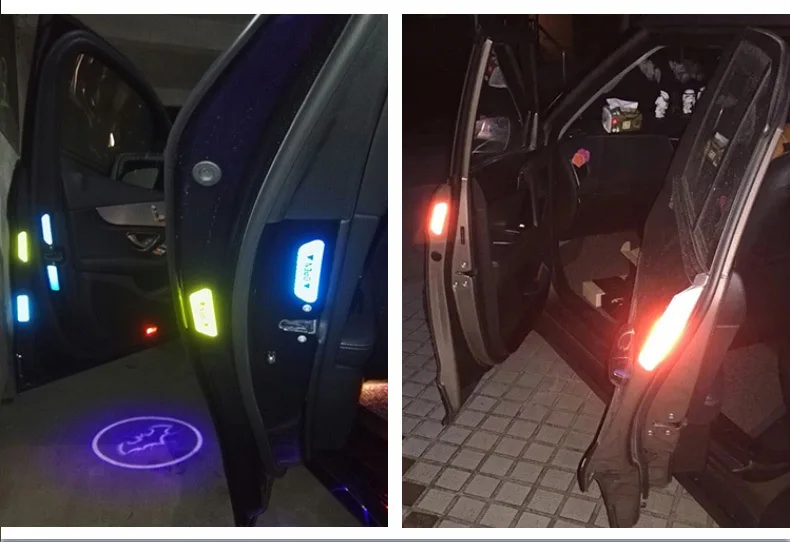 1/4 шт наклейки на дверь машины универсальная защитная предупреждающий знак