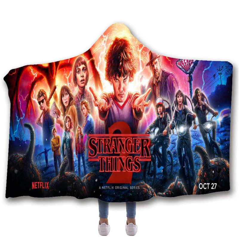 Одеяло с принтом очень странные дела 3 дюйма двойное бархатное домашнее одеяло