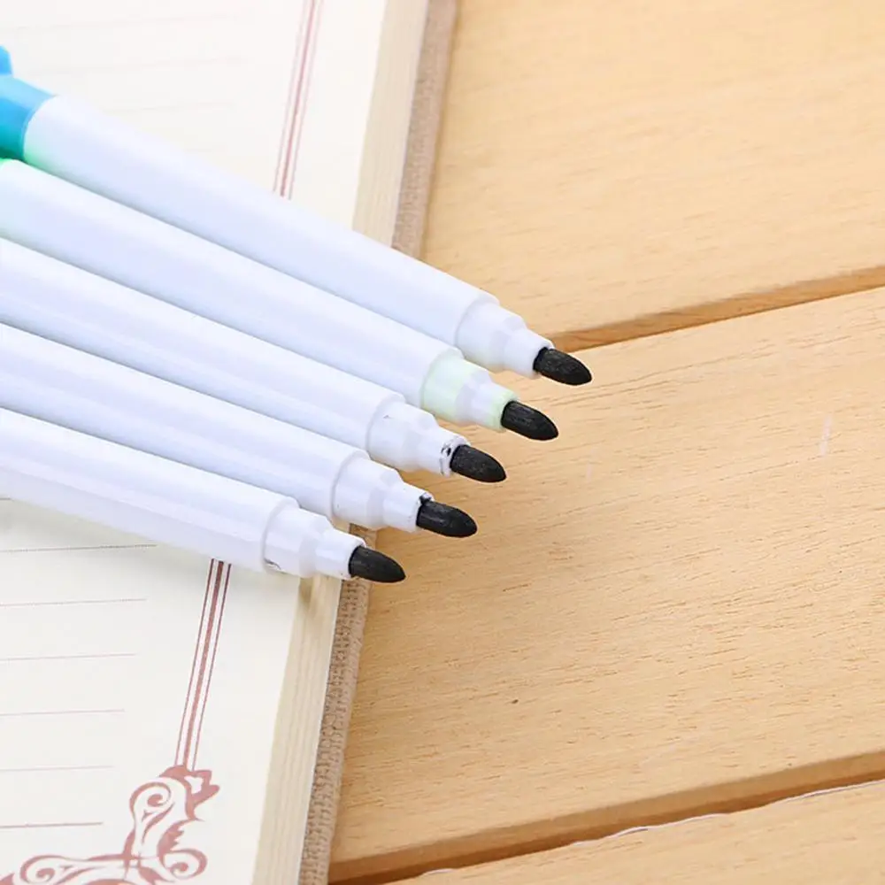 

10pcs/set Brand New Whiteboard Pen Erasable Markers Whiteboard Pen Black Ink Built in Dry Eraser Brush School Office Supplies