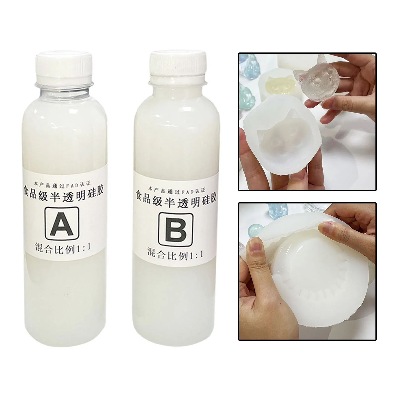 Набор силиконовых форм прозрачный силиконовый каучук жидкий каучук-1:1 для смолы