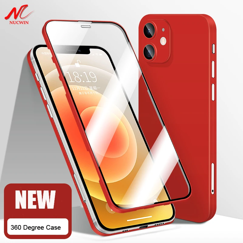

New Style Ultra Thin 360 Full Cover for iPhone 12 13 Pro Max Integrated Case Temper Glass for iPhone 11 Pro Max 13Pro Max