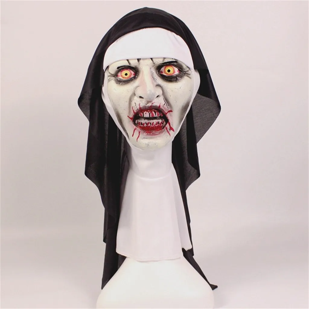 Маска на Хэллоуин 2019 латексный реалистичный Косплей страшный Нун маска