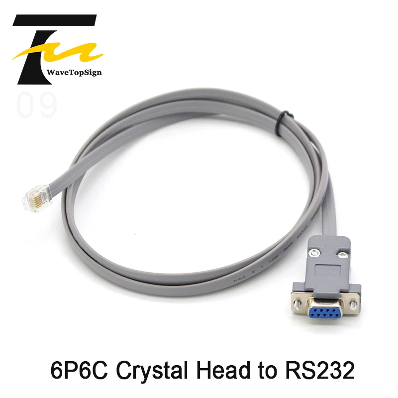 Прозрачная головка WaveTopSign RJ11 6P6C для последовательного порта RS232 гнездовой