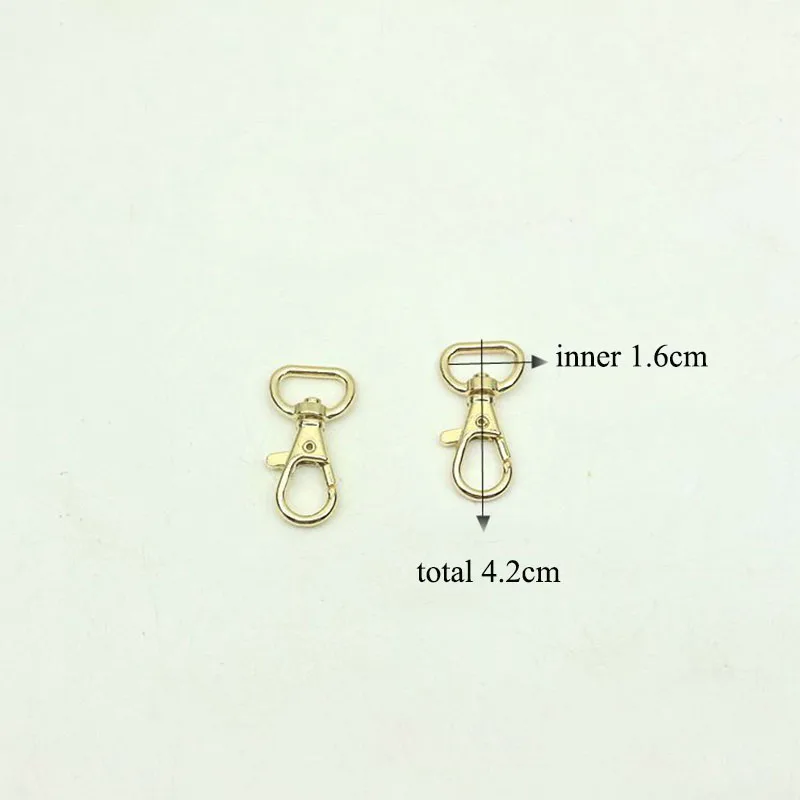 50Pcs 13/16/19/25mm Bags Strap Buckles Metal Lobster Clasp for Handbag Keychain Swivel Trigger Clips Snap Hook DIY Accessory