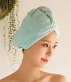 Шапочка для сухих волос Sugan Life однотонная ткань из кораллового бархата