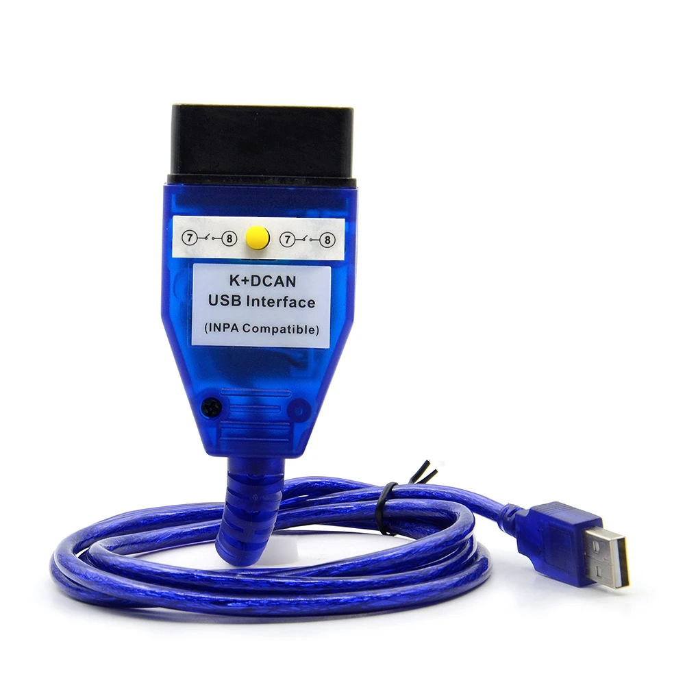 Новый корпус с кнопкой для BMW INPA K DCAN FTDI Chip OBD2 USB диагностический интерфейс + новый