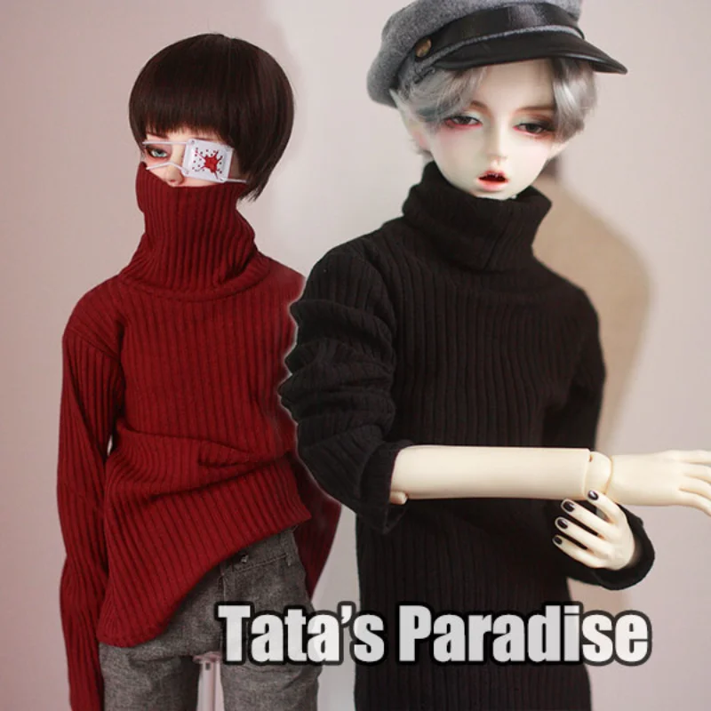 

Одежда для куклы BJD с высоким воротником, полосатый свитер с лацканами в полоску для 1/3, 1/4, аксессуары для одежды BJD DD SD MSD MDD SD17 дяди SSDF