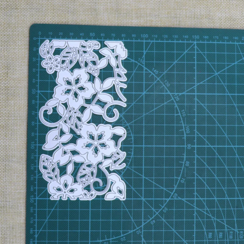 Металлический высекательный фон с цветами листьями для рукоделия скрапбукинга