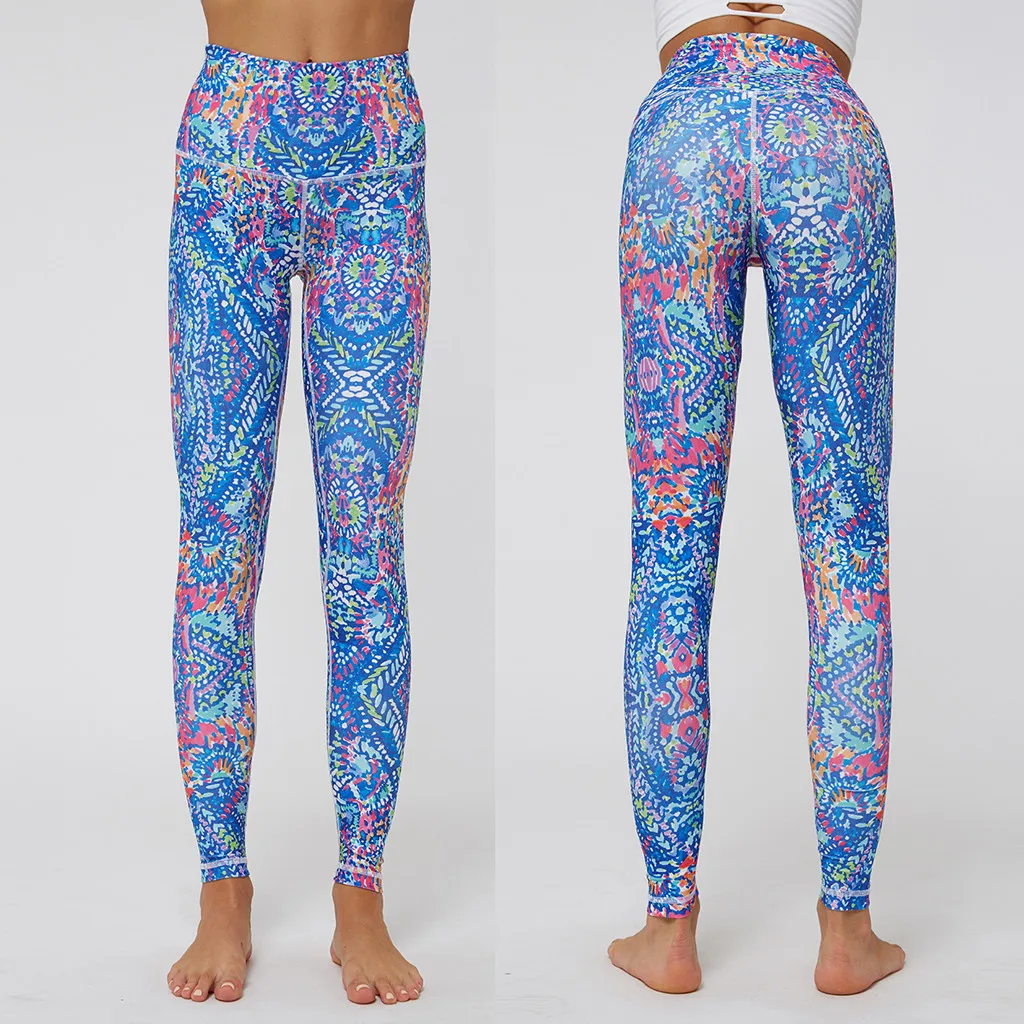 

Женские леггинсы с цифровым принтом и карманами, штаны для фитнеса и бега, облегающие брюки, модные женские брюки с высокой талией