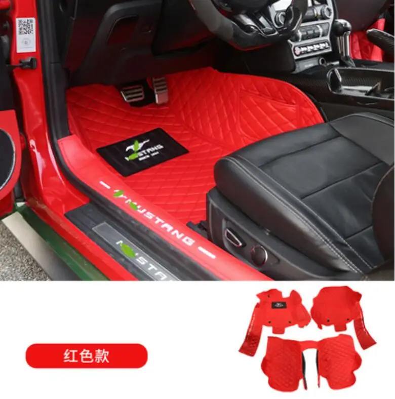 

High Qualit Luxury Foot Carpets Step Mats Floor Mats Fits For Ford Mustang 2015 2016 2017 2018 2019 2020 2021