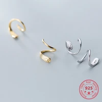 korean style simple popular spiral ear circle 925 sterling silver fashion earrings designer jewelry best gift for girlfriend