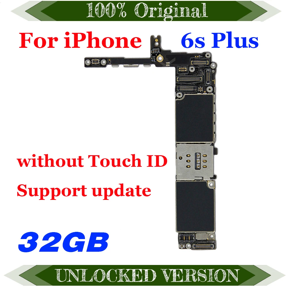 100% оригинальная разблокированная материнская плата для iphone 6S Plus без Touch ID