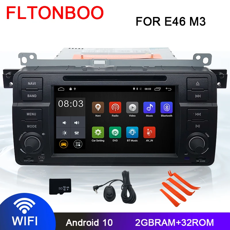 7 &quotандроид 10 автомобильный радиоприемник с навигацией GPS dvd плеер для bmw E46 M3 CAN BUS