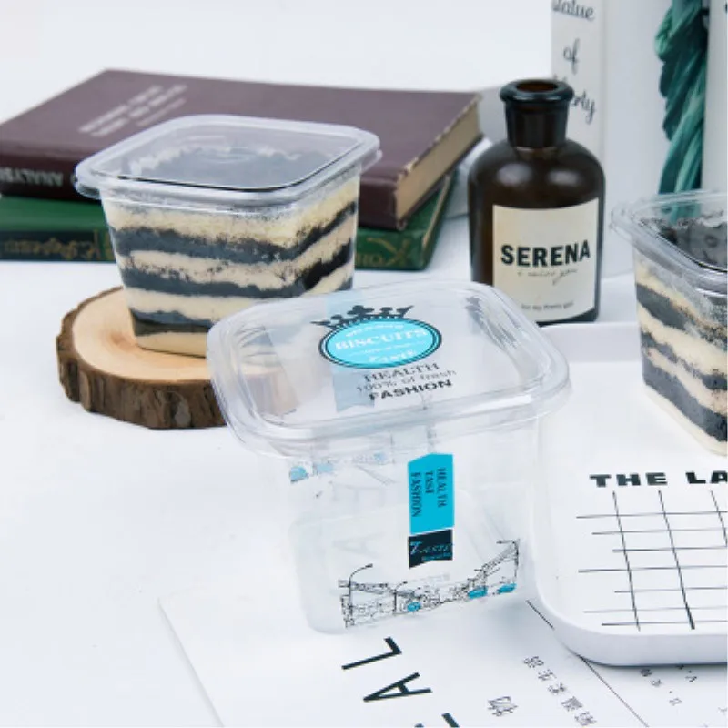 Одноразовая прозрачная миска для мороженого JO LIFE 10 шт. чашка десерта с крышкой