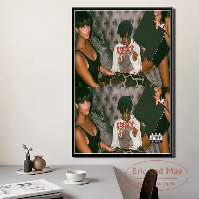 Плакаты и принты Playboi Carti из магнолии в стиле хип-хоп Картина на холсте картины