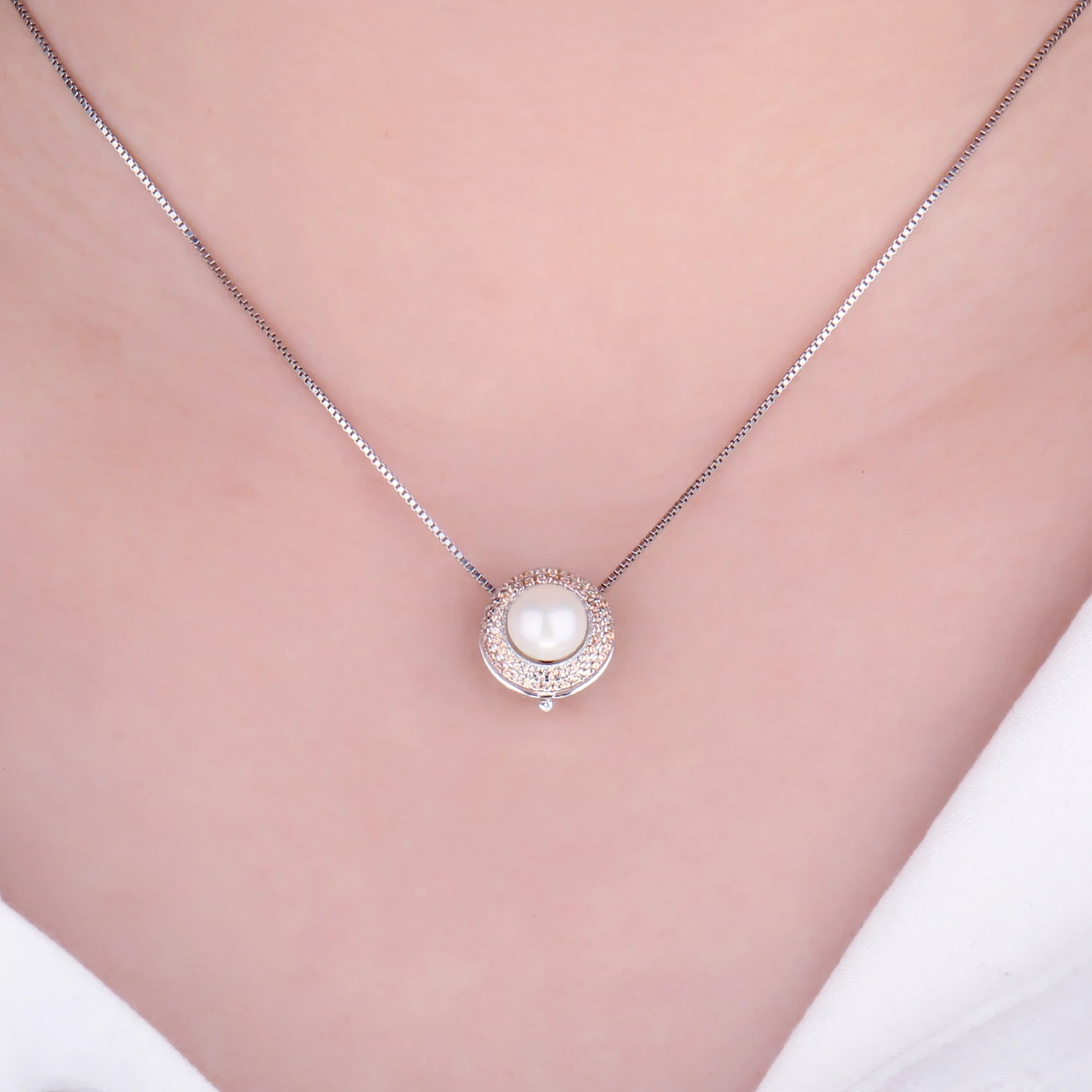 Jewelryдворцовый полый цветок с круглой огранкой Halo жемчужный каштан кубический