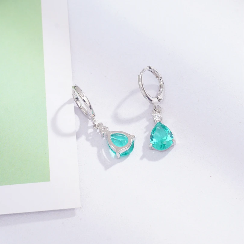 Серьги кольца в форме капли воды из кубического циркония простой стиль серьги