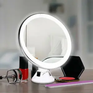 

Makeup Mirror With 10X LED Suction Cup Shower Shave Cosmetic Mirrors Light Settings Illuminated Magnifying Beauty Vanity Mirror