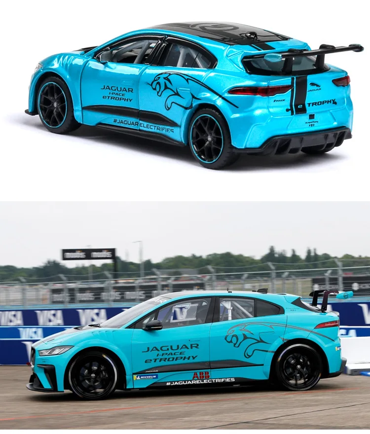 1:36 игрушечный автомобиль JAGUAR I-PACE металлическая игрушка сплав автомобильные Diecasts& Toy транспортные средства модель автомобиля Миниатюрная модель автомобиль игрушки для детей