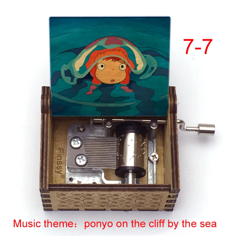 Антикварная музыкальная шкатулка Ponyo On The Cliff аниме Gake No Ue с изображением на заказ