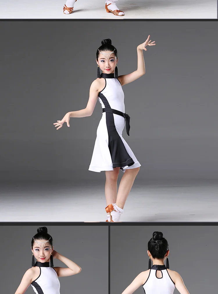 Latin Dance Dress Costumes for Girls Show Less Children's Professional Standard Girls Practice Dance Costumes Latin Dance Dress