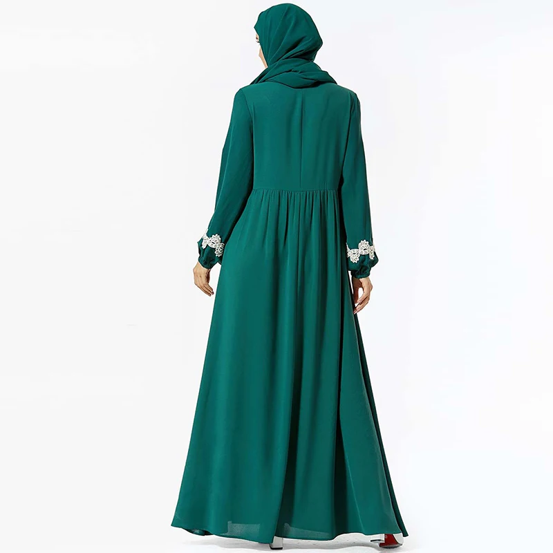 Кафтан абайя Дубайский хиджаб мусульманское платье турецкая исламская одежда