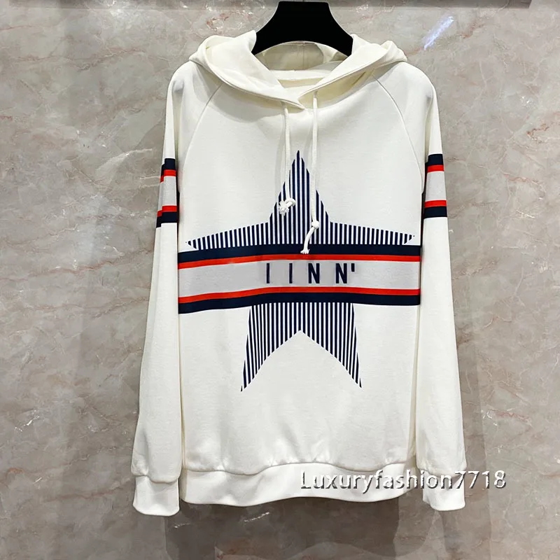 

High end 2021 fashion women hoodies clothing Letter logo jacquard brand long sleeve pullover casual hoodie woman sweatshirt