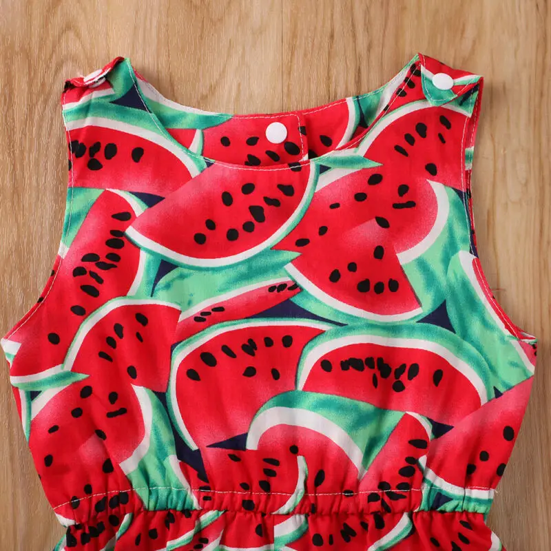 

2PCS Newborn Baby Girl Kid Tops Romper Fruit Pants Headband Outfit Set Clothes