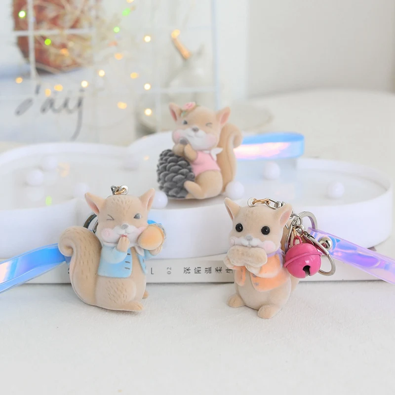 Симпатичная плюшевая игрушка брелок в виде белки для детей рюкзак девочек и