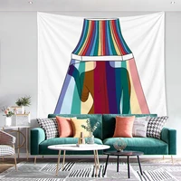 art creative rainbow tapestry wall hanging decor home living room background wall fabric polyester tapestry decorative balcony