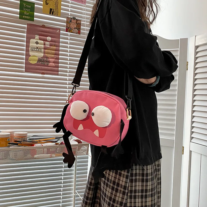 

New Japanese And Korean Girls Bag Cartoon Girl Small Shoulder Bags Cute Little Monster Shoulder Messenger Bag For Kids Best Gift