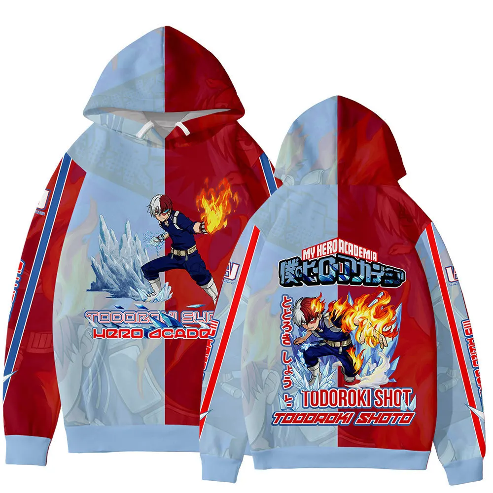 

Japan Anime My Hero Academia Todoroki Shoto Cosplay Costume 3D Print Oversized Women/Men Hoodies Sweatshirts Casual Tracksuit
