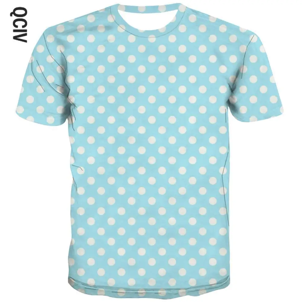 

Футболка QCIV в горошек, футболки с рисунком для девушек, повседневные футболки в стиле Харадзюку, новая футболка с 3d рисунком, с коротким рука...