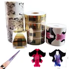 Трафарет для наращивания ногтей, 100 шт.лот, для верхних форм, трафарет, наклейка для ногтей, УФ-гель, направляющая для наращивания ногтей, акриловые формы для ногтей