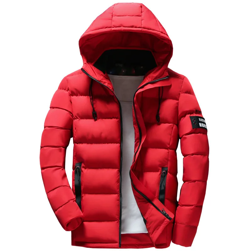 

Drop Shipping New Fashion Men Winter Parkas Coat Hooded Warm Mens thick Jacket Casual Slim Fit Student Male Overcoat Streetwear