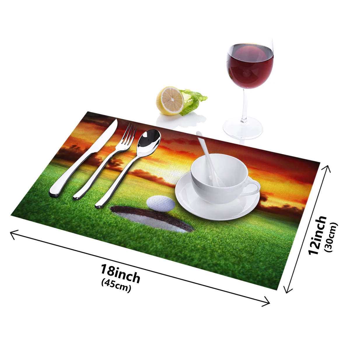 Спортивная подстилка для гольфа зеленая трава коврик обеденного стола набор