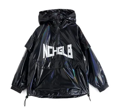 

2021 Children Hip Hop Clothes Jazz Show Stage Costumes Boys Girls Hooded Silver Tops Street Dancing Pants For Kids Rave Wear