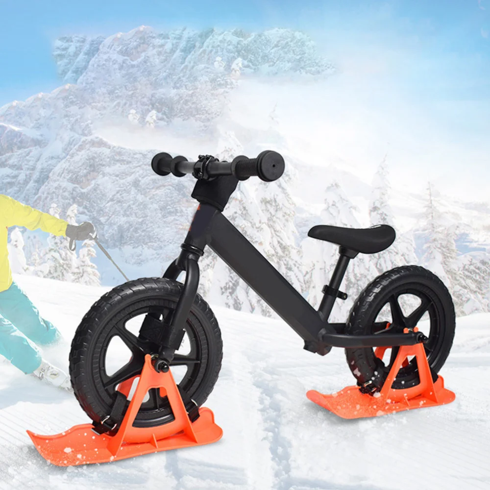 

2pcs Balance Bike Ski Sled Bike Snow Ski Set Skiing Snowboard with Straps