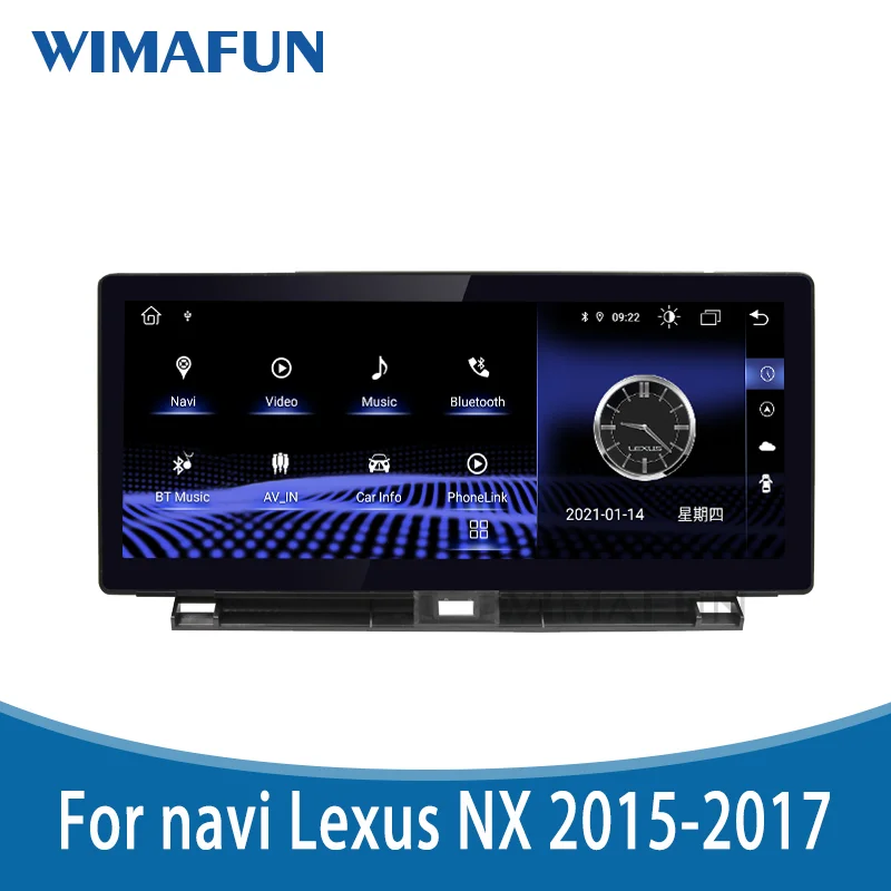 

WIMAFUN For Navigation Lexus NX200,300, 2014-2017 10.25Inch Car Radio Android Smart Multimedia Player DPS CARPLAY, Bluetooth