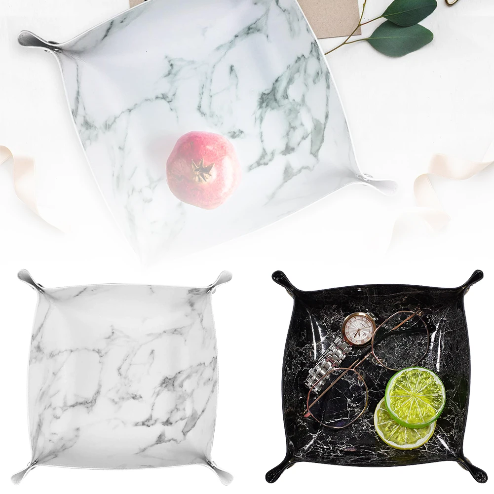 Нескользящий поднос для хранения высококачественный фруктов мраморный