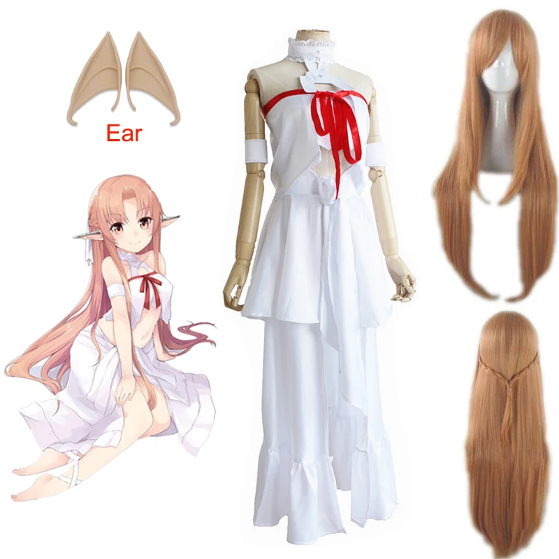 Парик из аниме Yuuki костюм Asuna для косплея (костюмированных игр) SAO Sword Art популярный