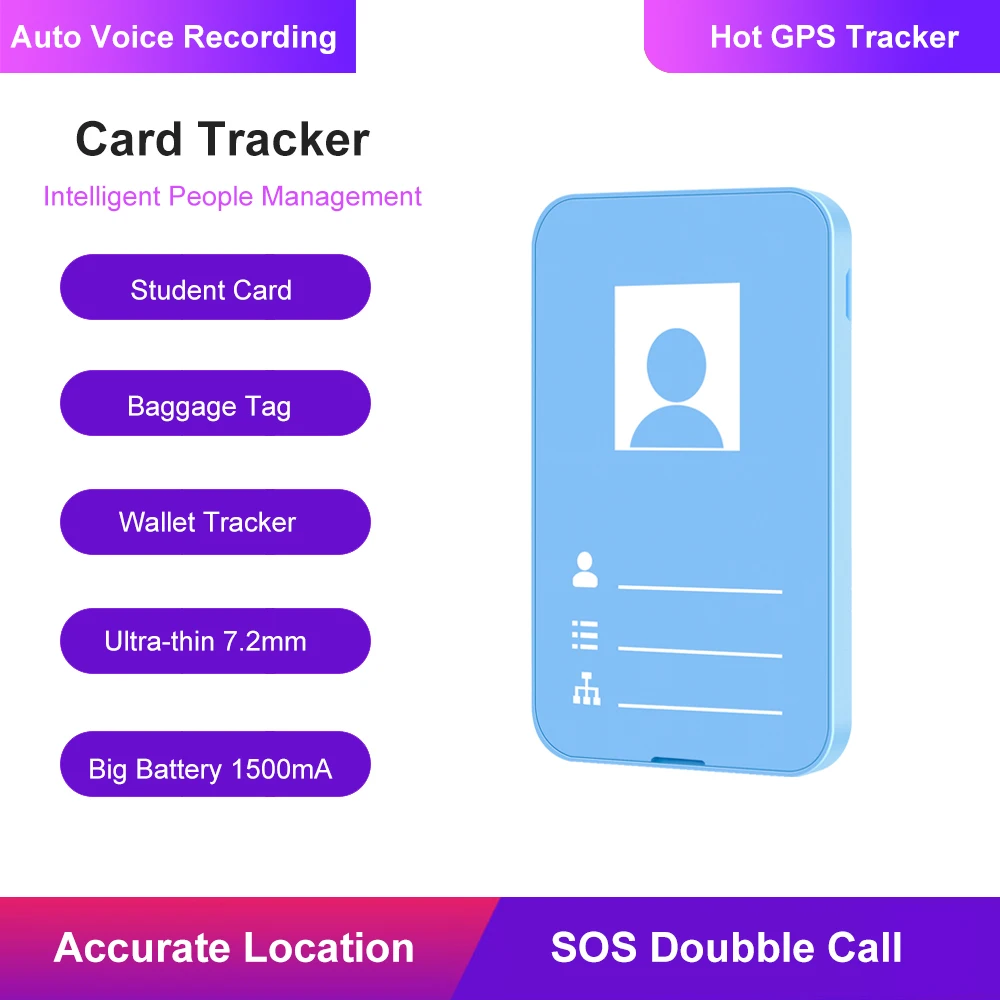 Docooler GPS трекер работник студент ID карта сумка бирка кошелек позиционирование