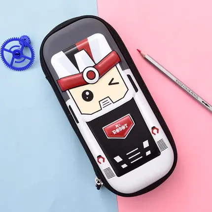 

New Material EVA Zipper Pencil Bag Cartoon Robot For Boys Multifunction Pencil Case Big Capacity School Supplies Bags gifts
