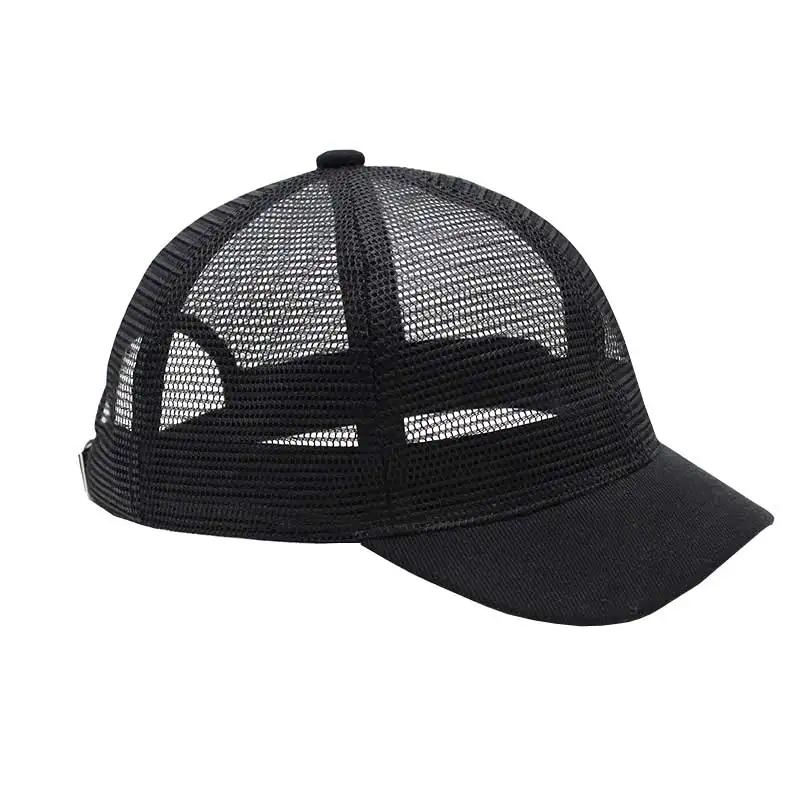 

4.5cm short brim baseball caps adult summer cool full mesh sun cap men and women outdoors big size sport hat 55-62cm